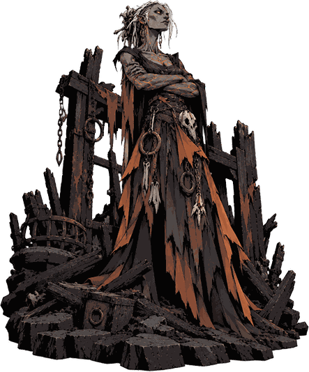 The Cinder Hag, full figure